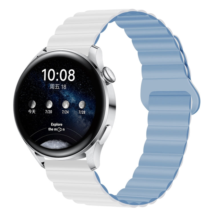 Two Color Magnetic Silicone Watch Band, 22mm