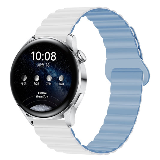 Two Color Magnetic Silicone Watch Band, 22mm