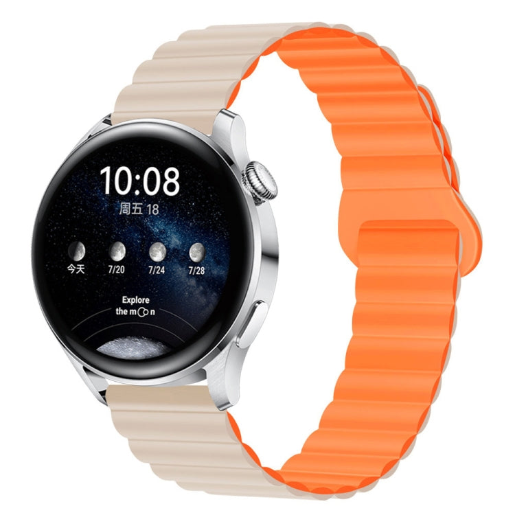 Two Color Magnetic Silicone Watch Band, 22mm