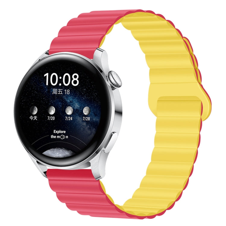 Two Color Magnetic Silicone Watch Band, 22mm