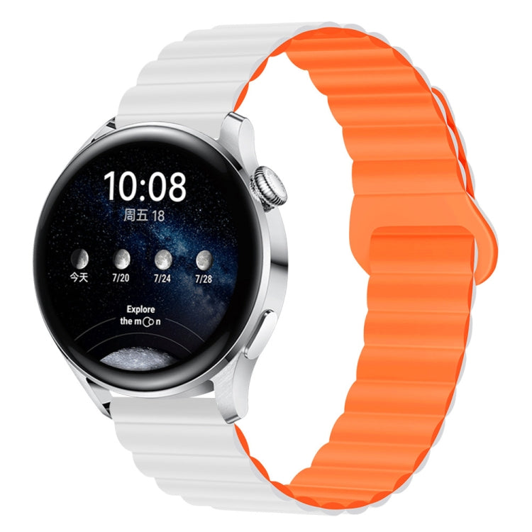 Two Color Magnetic Silicone Watch Band, 22mm