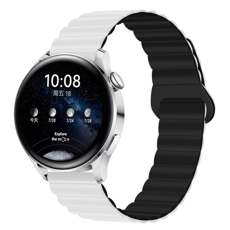 Two Color Magnetic Silicone Watch Band, 22mm