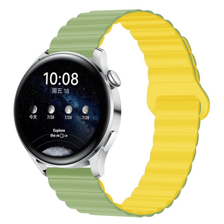 Two Color Magnetic Silicone Watch Band, 22mm