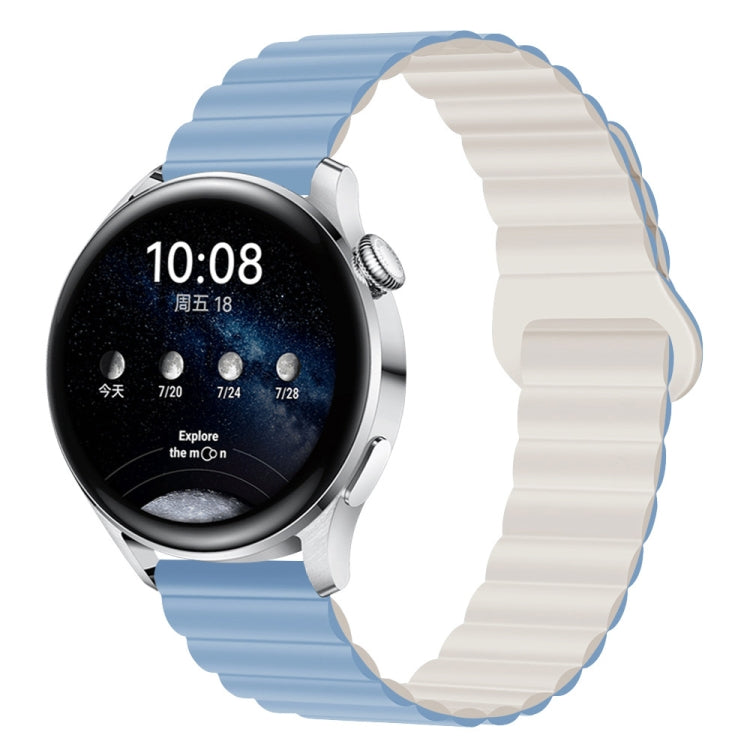 Two Color Magnetic Silicone Watch Band, 22mm