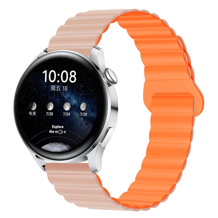 Two Color Magnetic Silicone Watch Band, 22mm