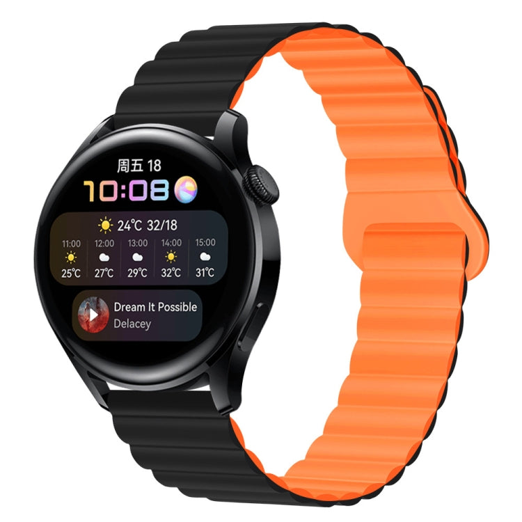 Two Color Magnetic Silicone Watch Band, 22mm