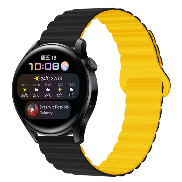 Two Color Magnetic Silicone Watch Band, 22mm