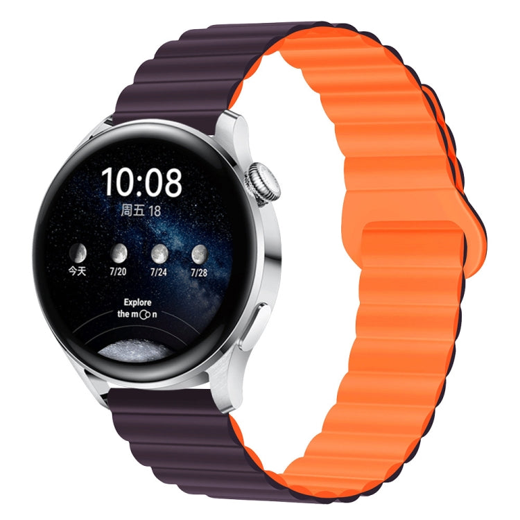 Two Color Magnetic Silicone Watch Band, 22mm
