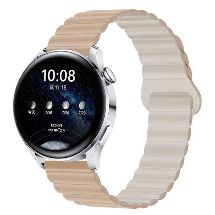 Two Color Magnetic Silicone Watch Band, 22mm