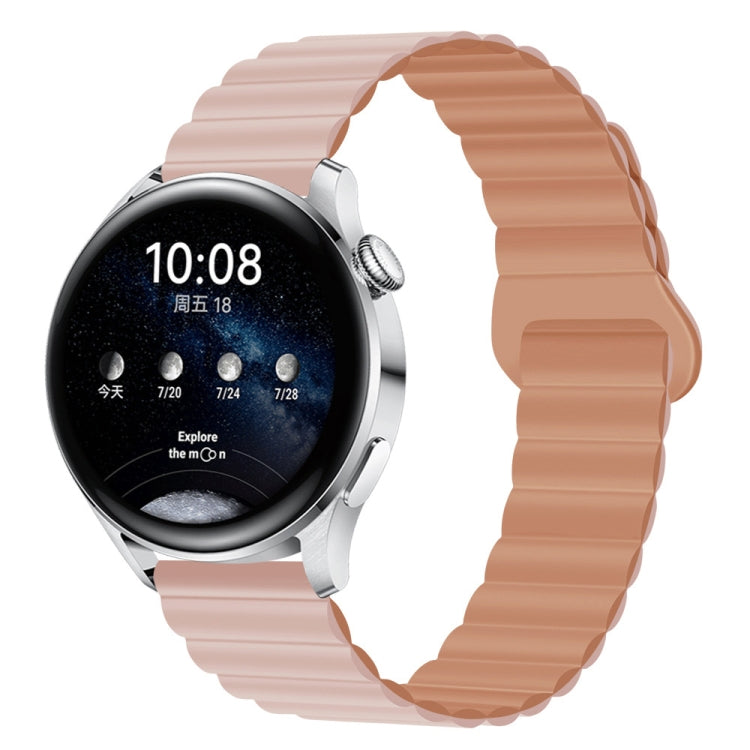 Two Color Magnetic Silicone Watch Band, 22mm
