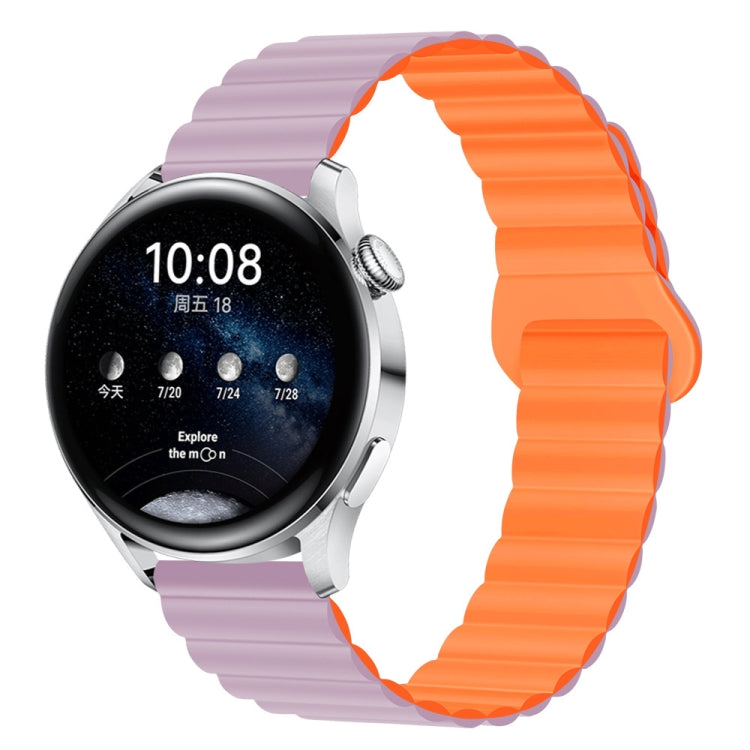 Two Color Magnetic Silicone Watch Band, 22mm