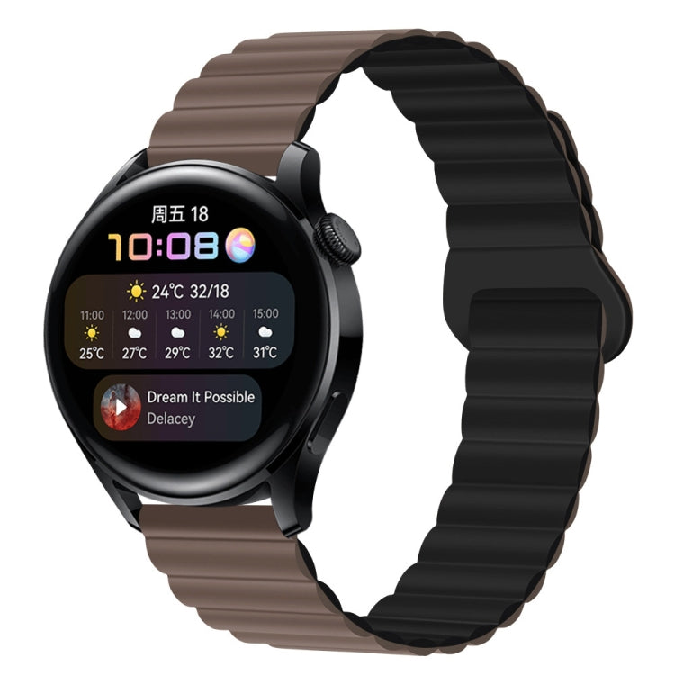 Two Color Magnetic Silicone Watch Band, 22mm