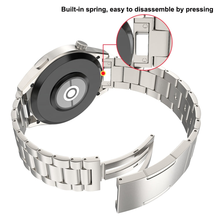 Button Style Three Beads Titanium Steel Quick Release Watch Band, For Huawei Watch GT 5 / GT 4 46mm
