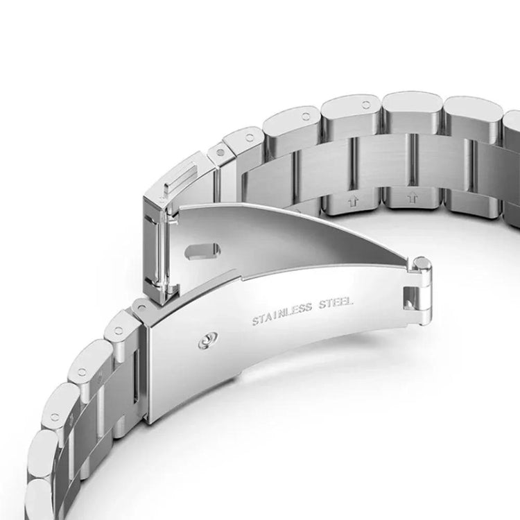 Curved Flat Buckle Three Beads Stainless Steel Watch Band, For Huawei Watch GT 5 46mm