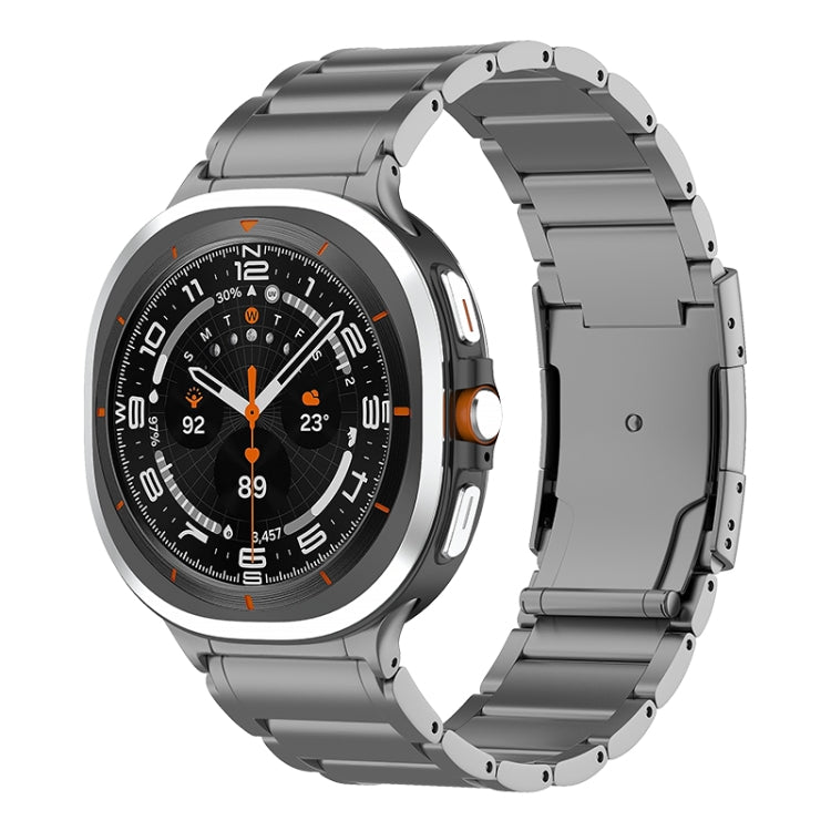 Three Beads Tortoise Buckle Titanium Steel Watch Band, For Samsung Galaxy Watch Ultra / Ultra 2025, For Samsung Galaxy Watch8 / Watch8 Classic