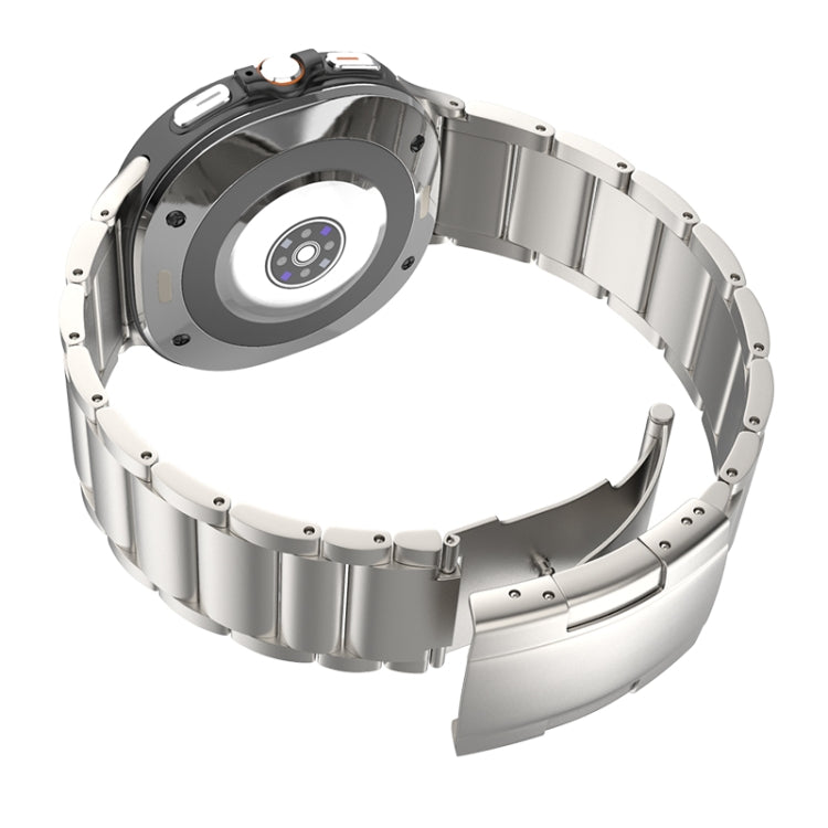 Three Beads Tortoise Buckle Titanium Steel Watch Band, For Samsung Galaxy Watch Ultra / Ultra 2025, For Samsung Galaxy Watch8 / Watch8 Classic