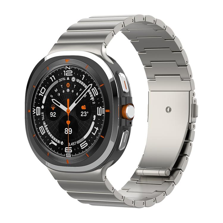 One Bead Flat Buckle Pure Titanium Watch Band, For Samsung Galaxy Watch Ultra / Ultra 2025, For Samsung Galaxy Watch8 / Watch8 Classic