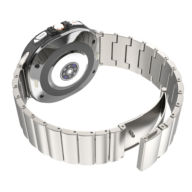 One Bead Flat Buckle Pure Titanium Watch Band, For Samsung Galaxy Watch Ultra / Ultra 2025, For Samsung Galaxy Watch8 / Watch8 Classic