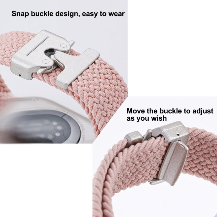 Snap Button Nylon Braided Watch Band, 20mm