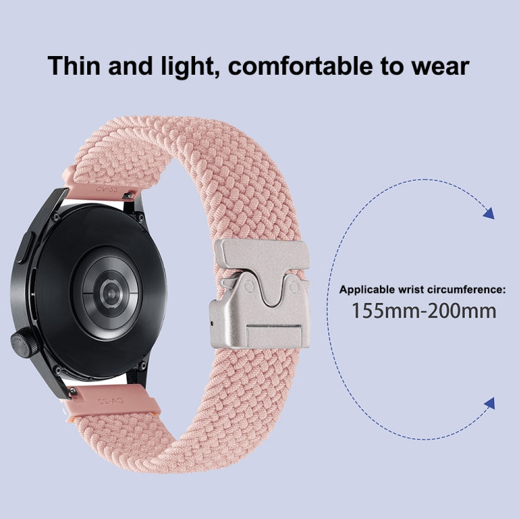Snap Button Nylon Braided Watch Band, 20mm