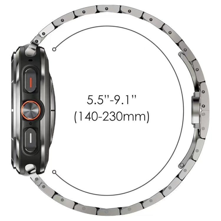 Butterfly Buckle Titanium Alloy Watch Band, For Samsung Galaxy Watch Ultra 47mm / Ultra 2025