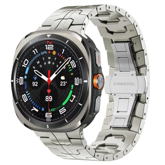 Butterfly Buckle Titanium Alloy Watch Band, For Samsung Galaxy Watch Ultra 47mm / Ultra 2025