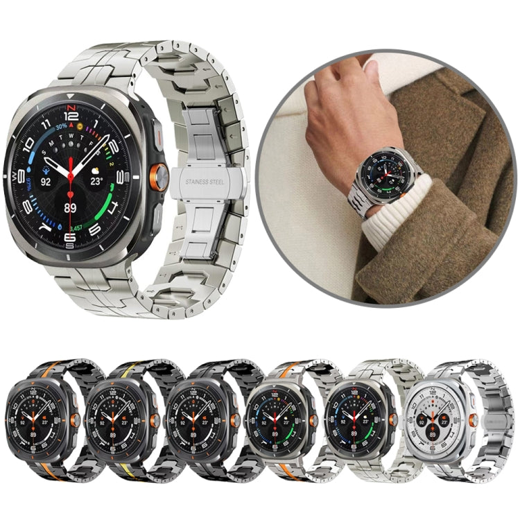Butterfly Buckle Titanium Alloy Watch Band, For Galaxy Watch Ultra2 2026 / 2025 / 1 2024
