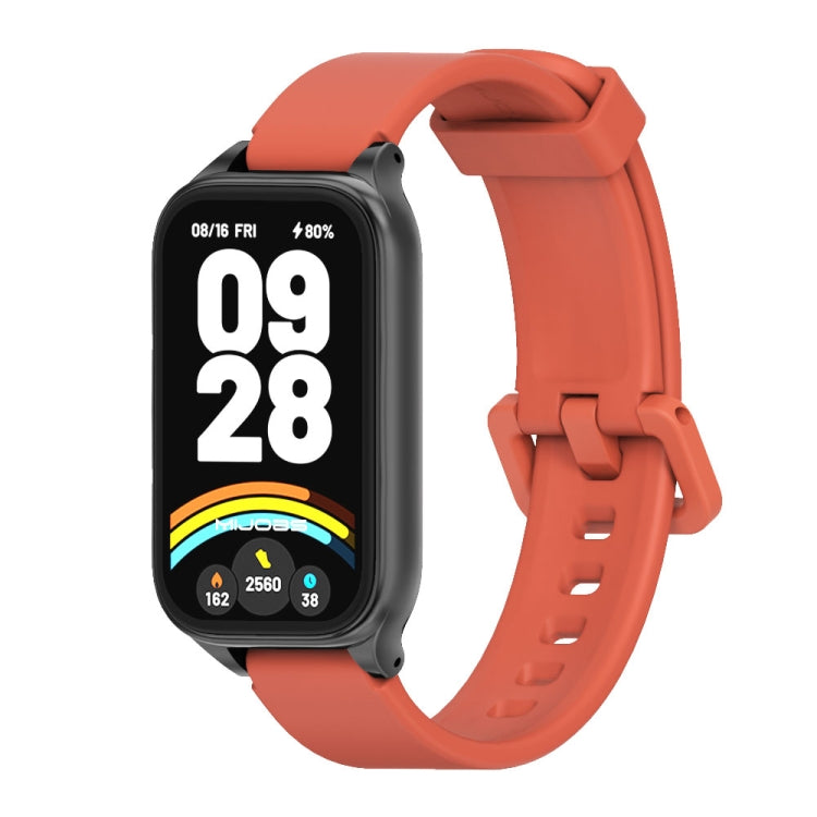 Mijobs Metal Shell Silicone Watch Band, For Xiaomi Smart Band 9 Active / Redmi Band 3