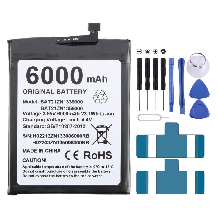 Battery Replacement, For DOOGEE V20 / V20S BAT21ZN1336000 6000mAh, For Doogee S89 / S89 Pro BAT22M2012000 12000mAh, For DOOGEE S97 Pro BAT18735500 8500mAh, For DOOGEE X96 Pro BAT20X965400 5400mAh, For DOOGEE S59 Pro BAT20M1710050 10050mAh              ...