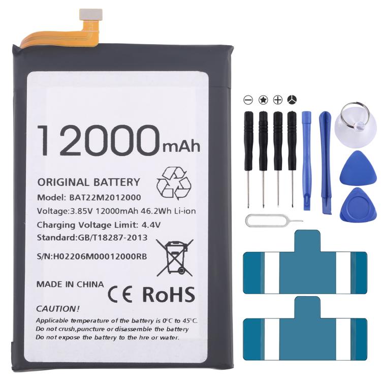 Battery Replacement, For DOOGEE V20 / V20S BAT21ZN1336000 6000mAh, For Doogee S89 / S89 Pro BAT22M2012000 12000mAh, For DOOGEE S97 Pro BAT18735500 8500mAh, For DOOGEE X96 Pro BAT20X965400 5400mAh, For DOOGEE S59 Pro BAT20M1710050 10050mAh              ...