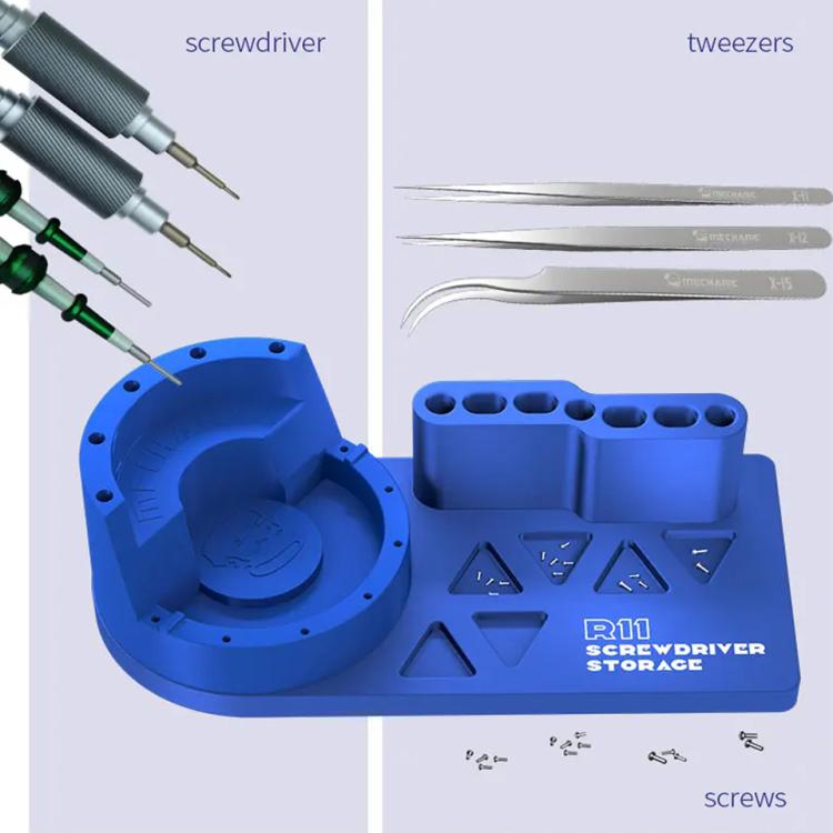 Mechanic R11 Tweezer / Screwdriver Aluminum Alloy Storage Rack with Phone Holder Function, Mechanic R11