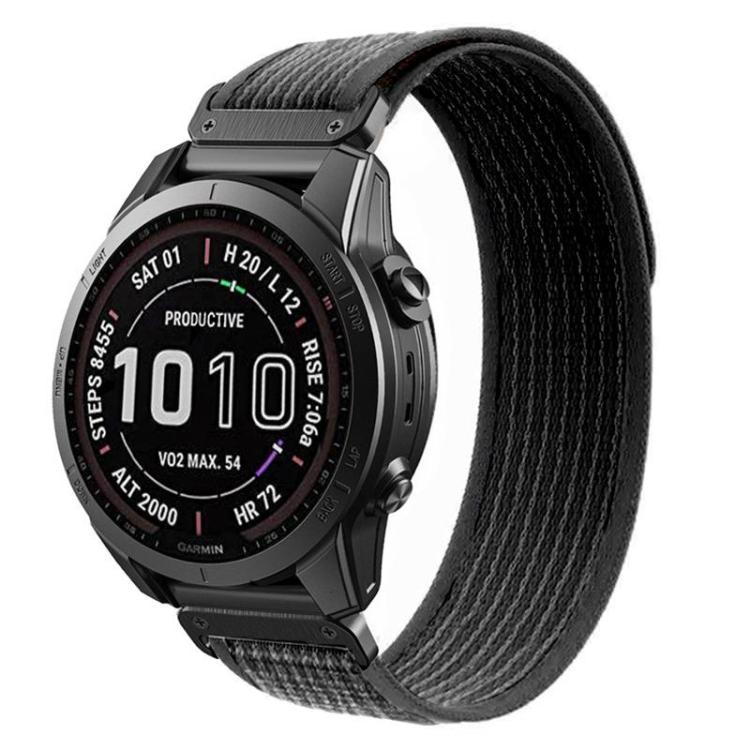 Loop Nylon Hook and Loop Fastener Quick Release Watch Band, For Garmin 26mm, For Garmin 22mm