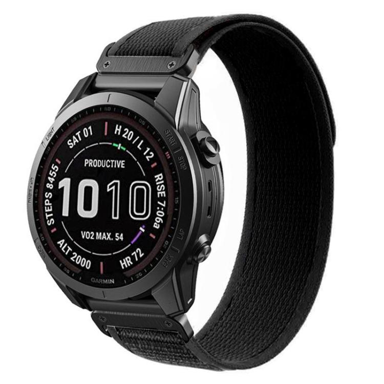 Loop Nylon Hook and Loop Fastener Quick Release Watch Band, For Garmin 26mm, For Garmin 22mm