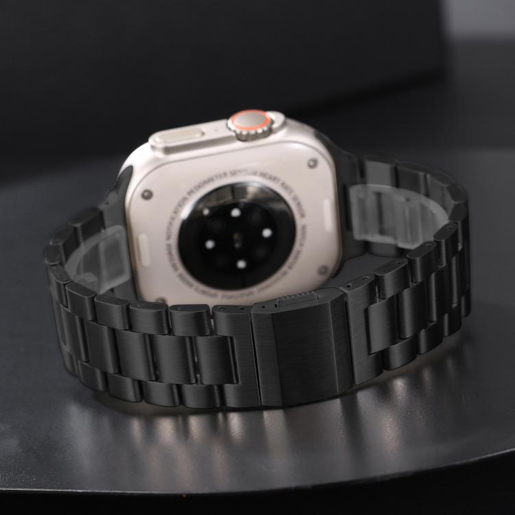 Norman Clasp Three-Link Stainless Steel Watch Band, For Apple Watch 46mm / 49mm / 45mm / 44mm