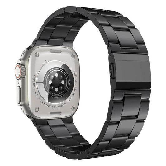 Norman Clasp Three-Link Titanium Alloy Watch Band, For Apple Watch 46mm / 49mm / 45mm / 44mm