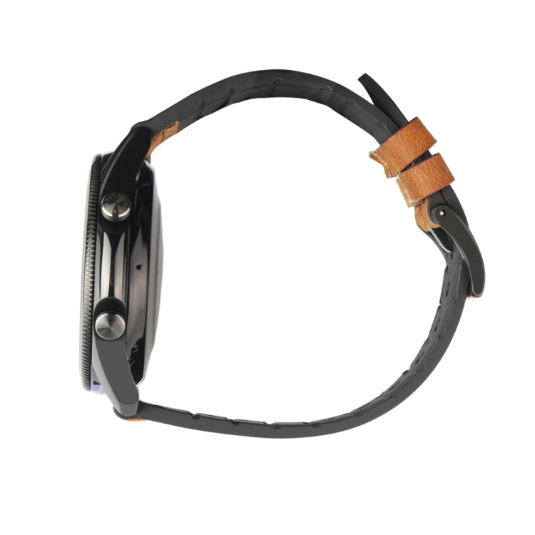 TPU + Leather Replacement Strap Watchband, For Samsung Galaxy Watch 3 41mm, For Samsung Galaxy Watch 3 45mm
