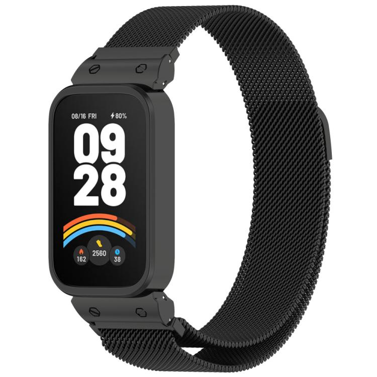 xDfind Watch Frame Integrated Milan Magnetic Metal Watch Band, For Xiaomi Band 10 Pro/9 Pro/Redmi Watch 6/5/4, For Redmi Band 3 / Xiaomi Smart Band 9 Active, For Redmi Band 2 / Xiaomi Smart Band 8 Active