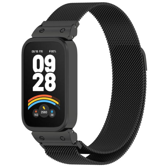 xDfind Watch Frame Integrated Milan Magnetic Metal Watch Band, For Redmi Band 3 / Xiaomi Smart Band 9 Active, For Redmi Band 2 / Xiaomi Smart Band 8 Active