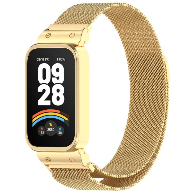 xDfind Watch Frame Integrated Milan Magnetic Metal Watch Band, For Xiaomi Band 10 Pro/9 Pro/Redmi Watch 6/5/4, For Redmi Band 3 / Xiaomi Smart Band 9 Active, For Redmi Band 2 / Xiaomi Smart Band 8 Active