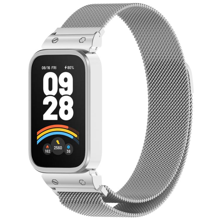xDfind Watch Frame Integrated Milan Magnetic Metal Watch Band, For Xiaomi Band 10 Pro/9 Pro/Redmi Watch 6/5/4, For Redmi Band 3 / Xiaomi Smart Band 9 Active, For Redmi Band 2 / Xiaomi Smart Band 8 Active