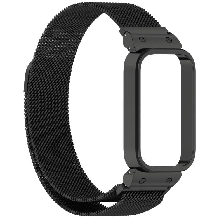 xDfind Watch Frame Integrated Milan Magnetic Metal Watch Band, For Xiaomi Band 10 Pro/9 Pro/Redmi Watch 6/5/4, For Redmi Band 3 / Xiaomi Smart Band 9 Active, For Redmi Band 2 / Xiaomi Smart Band 8 Active