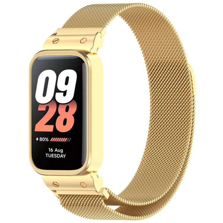 xDfind Watch Frame Integrated Milan Magnetic Metal Watch Band, For Xiaomi Band 10 Pro/9 Pro/Redmi Watch 6/5/4, For Redmi Band 3 / Xiaomi Smart Band 9 Active, For Redmi Band 2 / Xiaomi Smart Band 8 Active