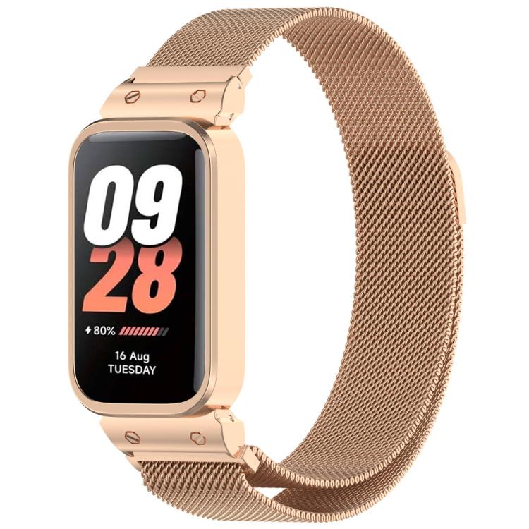 xDfind Watch Frame Integrated Milan Magnetic Metal Watch Band, For Xiaomi Band 10 Pro/9 Pro/Redmi Watch 6/5/4, For Redmi Band 3 / Xiaomi Smart Band 9 Active, For Redmi Band 2 / Xiaomi Smart Band 8 Active