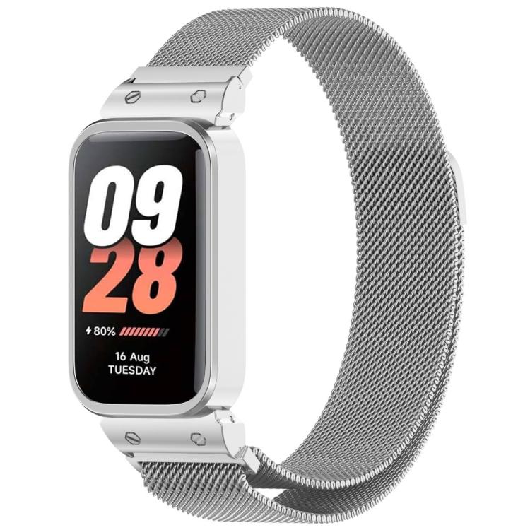 xDfind Watch Frame Integrated Milan Magnetic Metal Watch Band, For Xiaomi Band 10 Pro/9 Pro/Redmi Watch 6/5/4, For Redmi Band 3 / Xiaomi Smart Band 9 Active, For Redmi Band 2 / Xiaomi Smart Band 8 Active