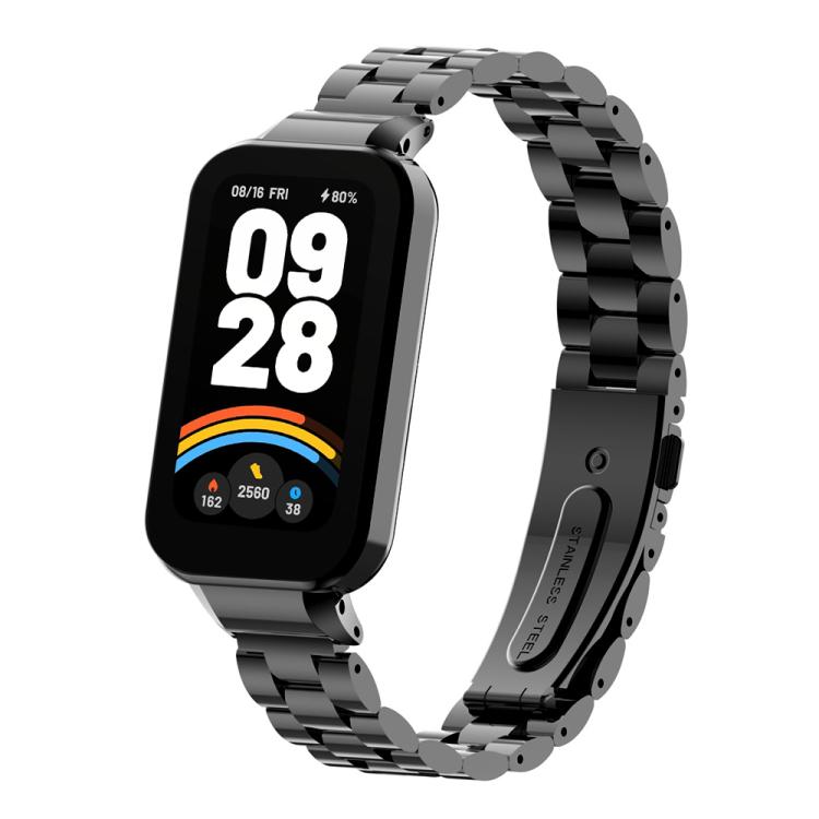 xDfind Watch Frame Integrated Three Beads Metal Watch Band, For Redmi Band 3 / Xiaomi Smart Band 9 Active, For Redmi Band 2 / Xiaomi Smart Band 8 Active, For Xiaomi Mi Band 8 Pro