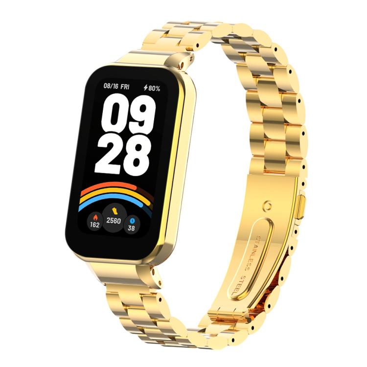 xDfind Watch Frame Integrated Three Beads Metal Watch Band, For Redmi Band 3 / Xiaomi Smart Band 9 Active, For Redmi Band 2 / Xiaomi Smart Band 8 Active, For Xiaomi Mi Band 8 Pro