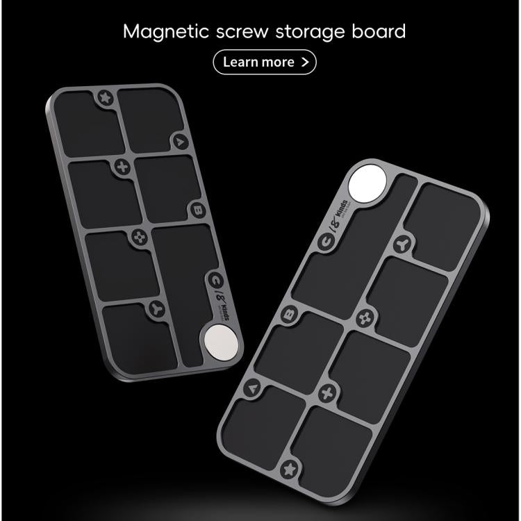 18 Kinds 7-Zone Alloy Magnetic Combination Screw Storage Pad, 18 Kinds 7-Zone Screw Pad