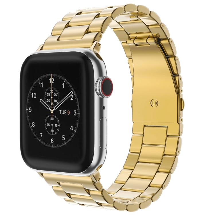 xDfind Three Beads Fold Buckle Stainless Steel Watch Band, For Apple Watch 42 / 44 / 45 / 46 / 49mm, For Apple Watch 38 / 40 / 41 / S10 42mm