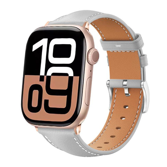 xDfind Black Shark Fine Grain Leather Watch Band, For Apple Watch 42 / 44 / 45 / 46 / 49mm, For Apple Watch 38 / 40 / 41 / S10 42mm