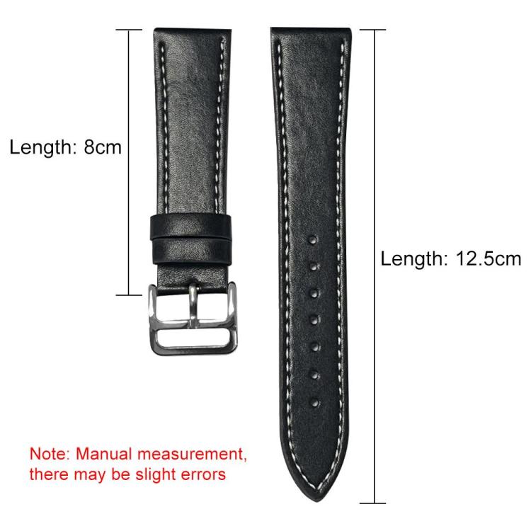 xDfind Flat Head Black Shark Fine Grain Leather Watch Band, For Samsung Galaxy Watch Ultra / Ultra 2025, For Samsung Galaxy Watch8 / Watch8 Classic, For Samsung Galaxy Watch7 / FE / 6 / 5 / 4
